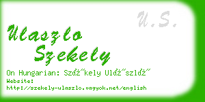 ulaszlo szekely business card